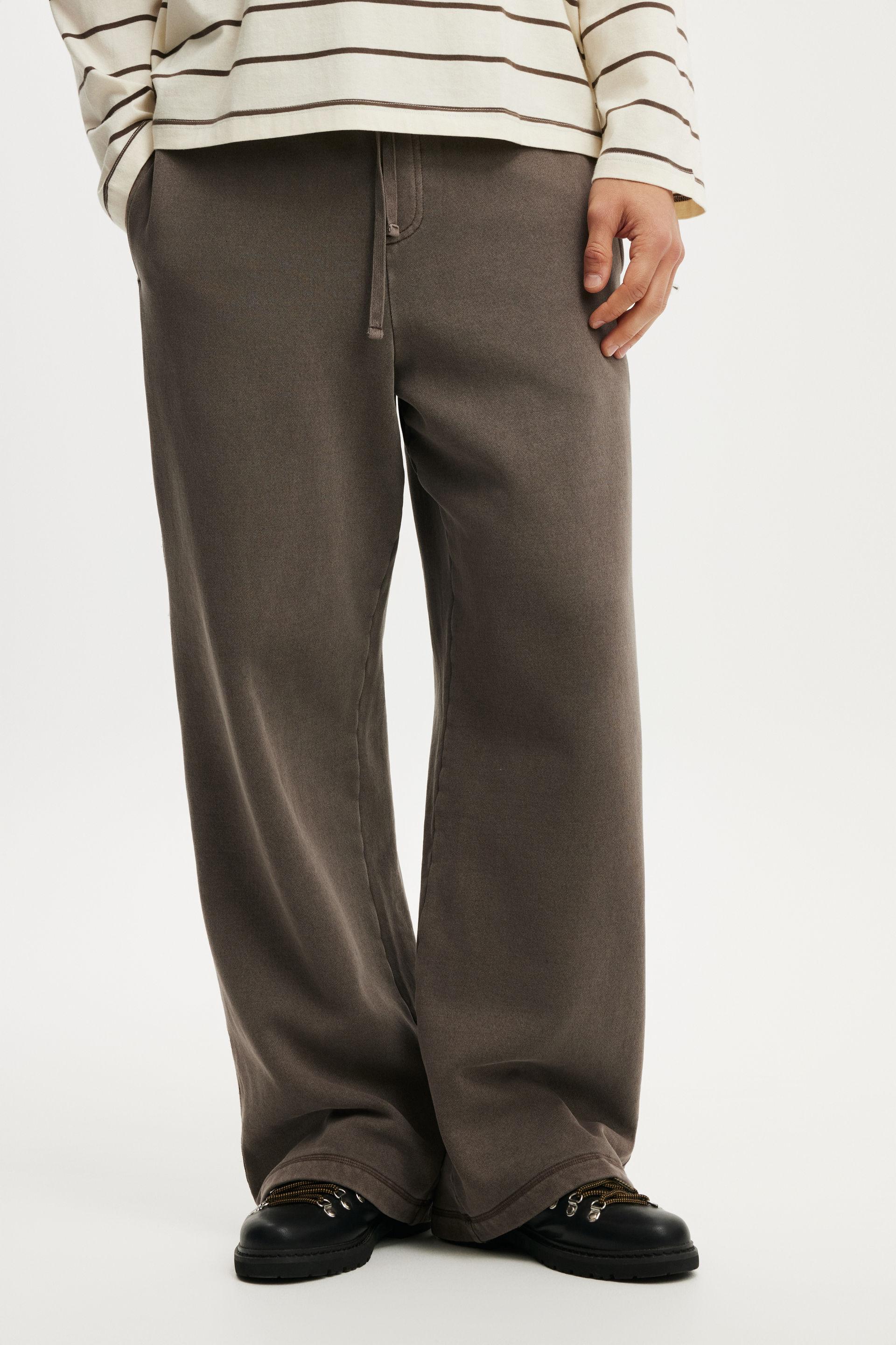 Super Baggy Track Pant - Washed Chocolate Wash