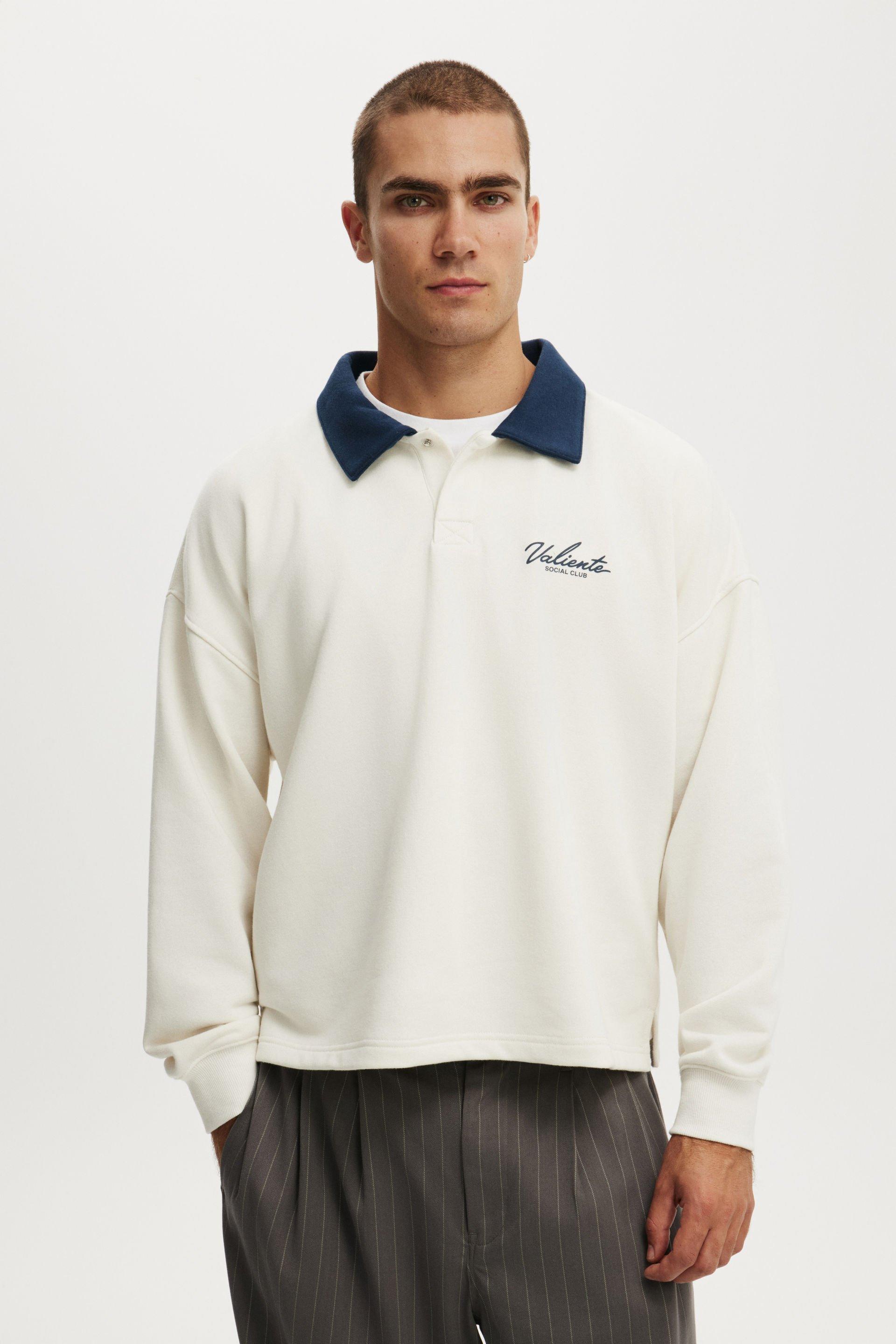 トップス Pedestal polo tee Cropped Fit Graphic Fleece Polo - Cream Puff / Washed Chocolate