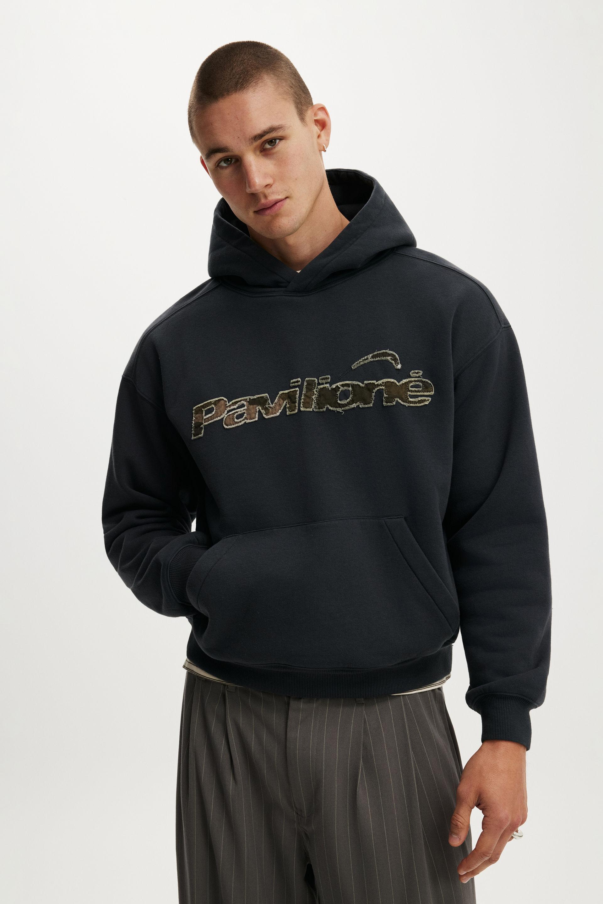 トップス Penultimate Pillow Stuffing Hoodie Box Fit Graphic Hoodie- Washed Black / Pavilione