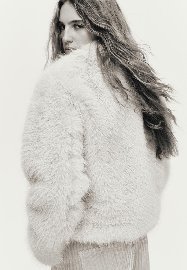 Collared jacket - cream - 1315022001