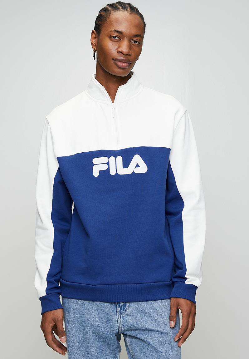 Wilder 3/4 Zip Sweater - Sodalite Blue/ White Down 1