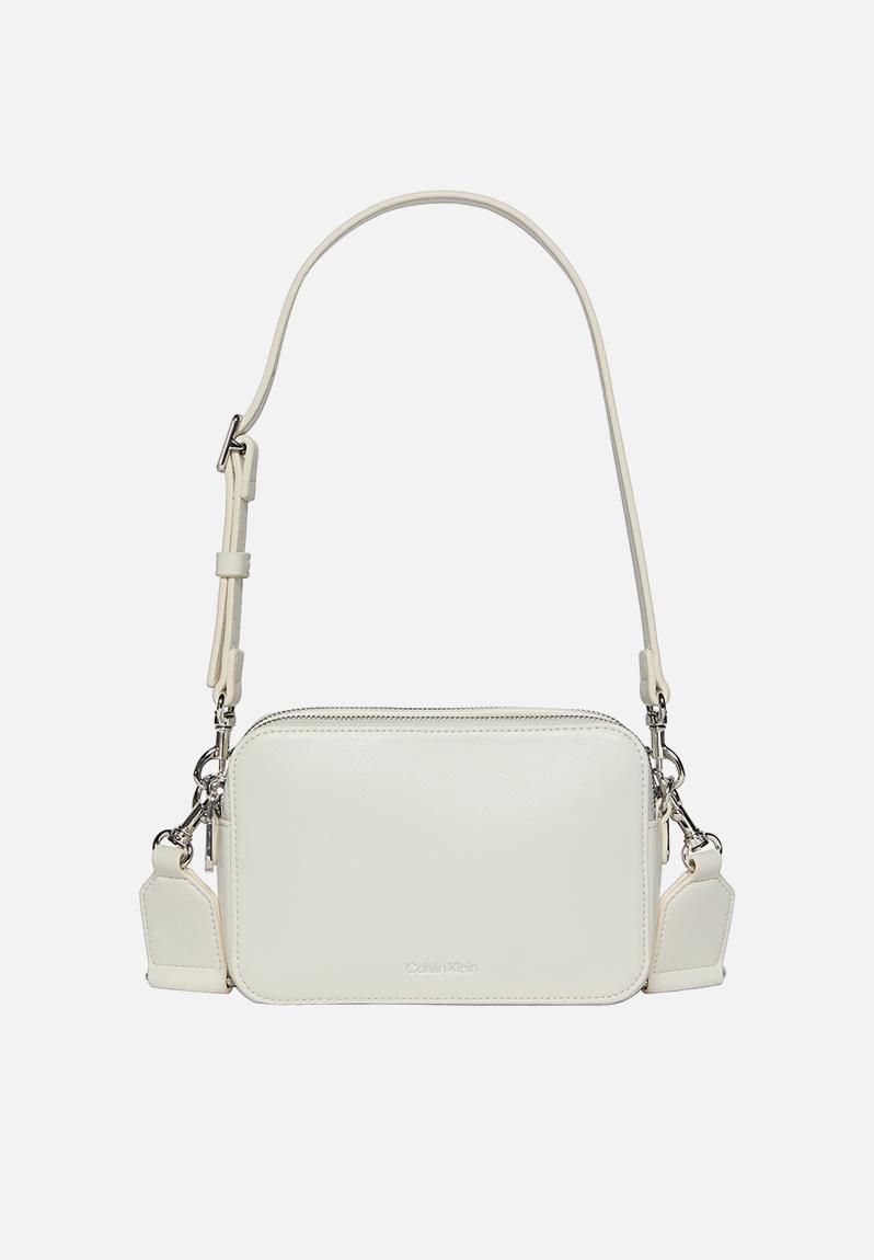 Webbing double strap camera bag- lily white