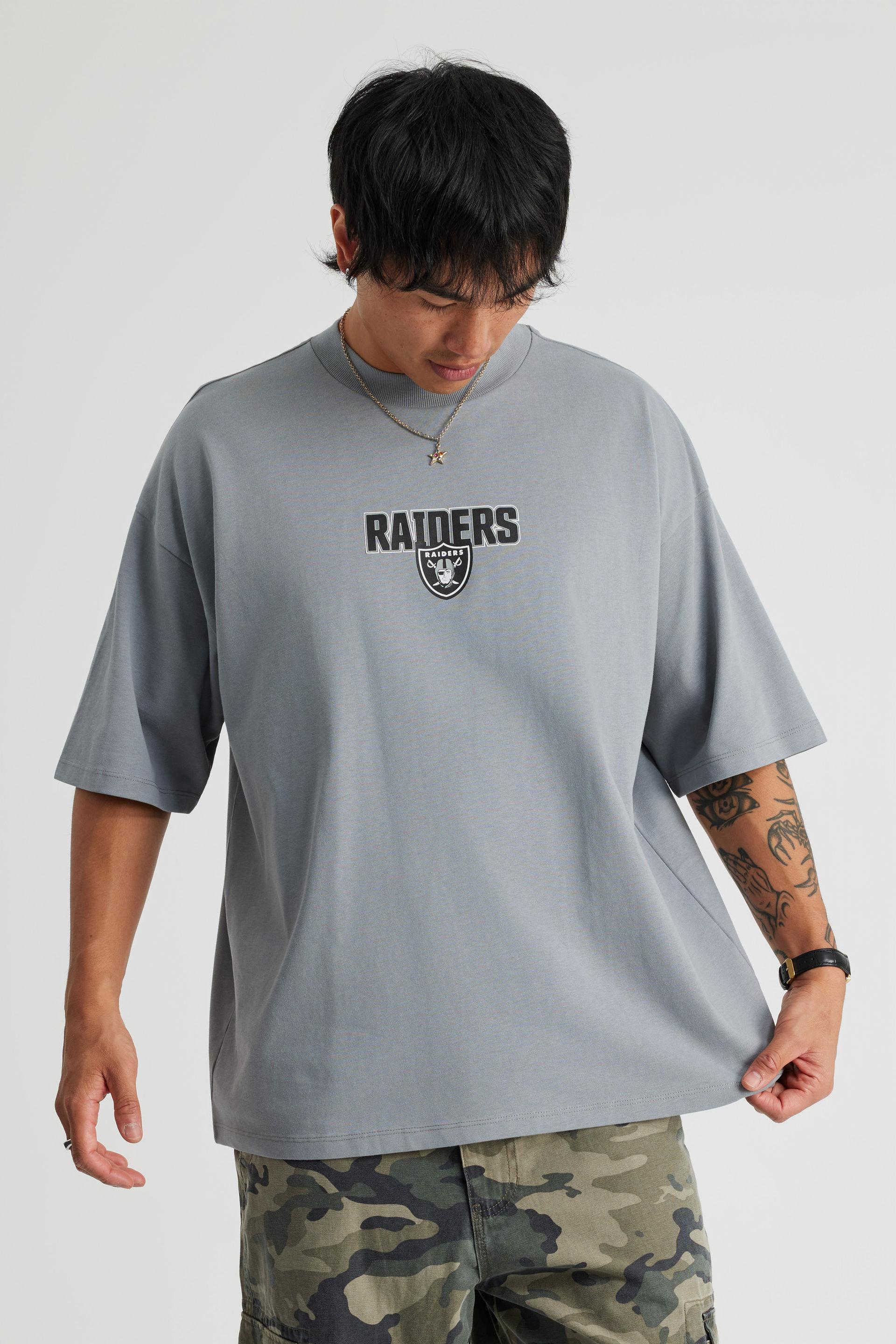 Box Fit Nfl Tshirt - Lcn Nfl Concrete/Raiders Simple Badge