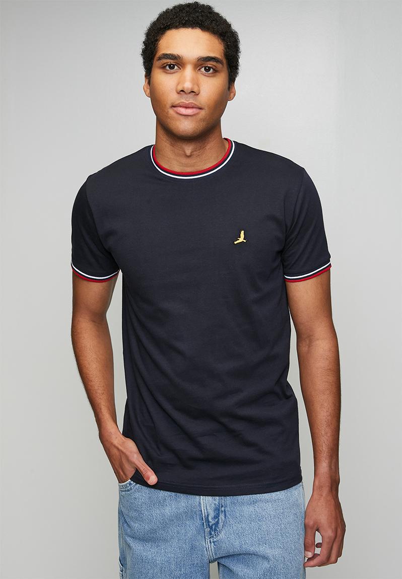 Crew Neck Tee - Rich Navy/Red/Optic White