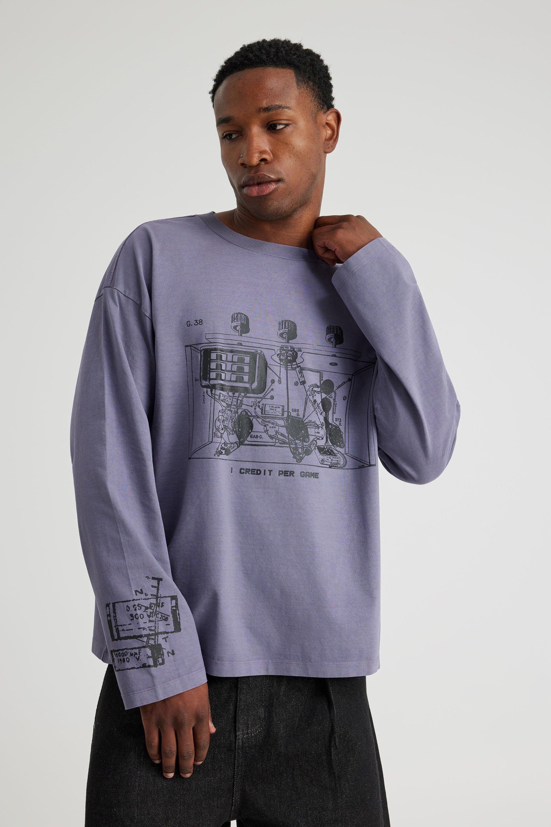 Notion Long Sleeve Tshirt - Ntn Washed Purple Maze/Internal Machine