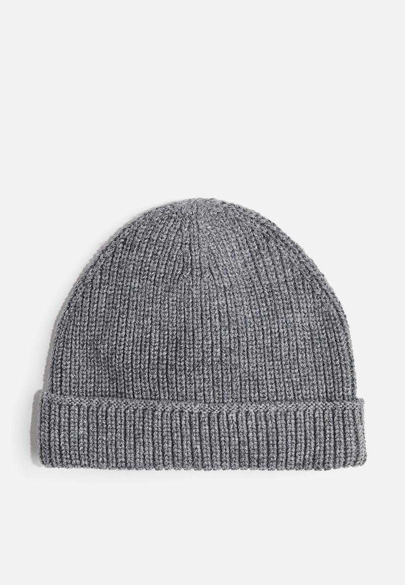 美品 chiiiibag Knit Beanie gray Rib-knit beanie - dark grey marl - 1308939002