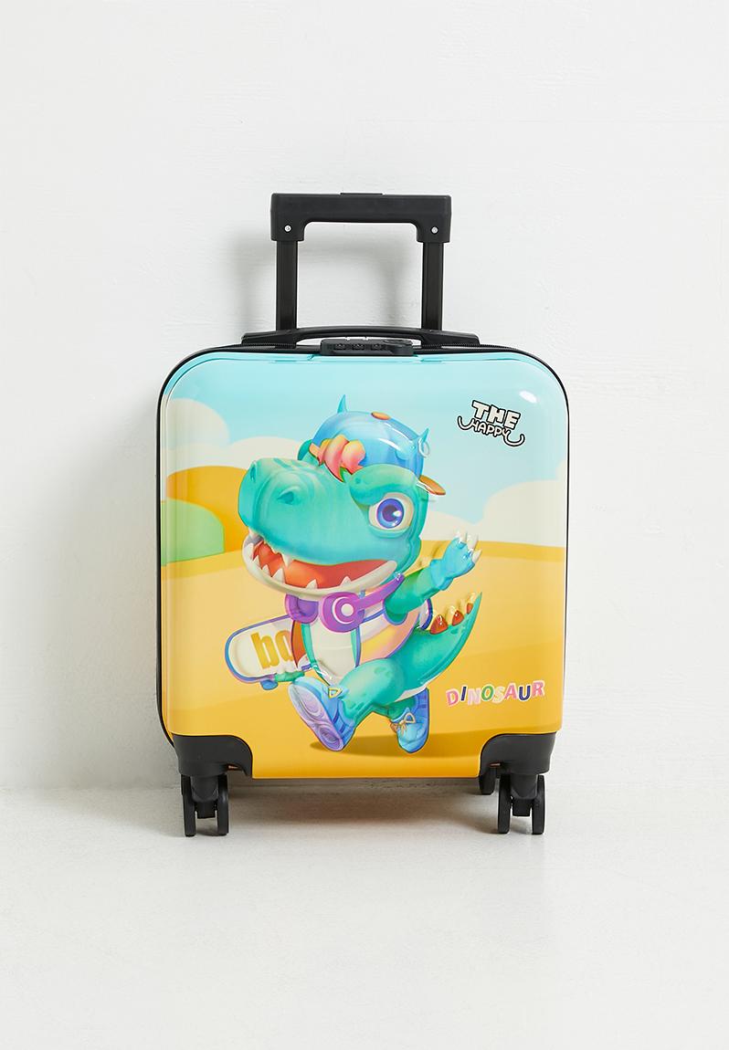 Skater dino trolley bag - light blue/multi