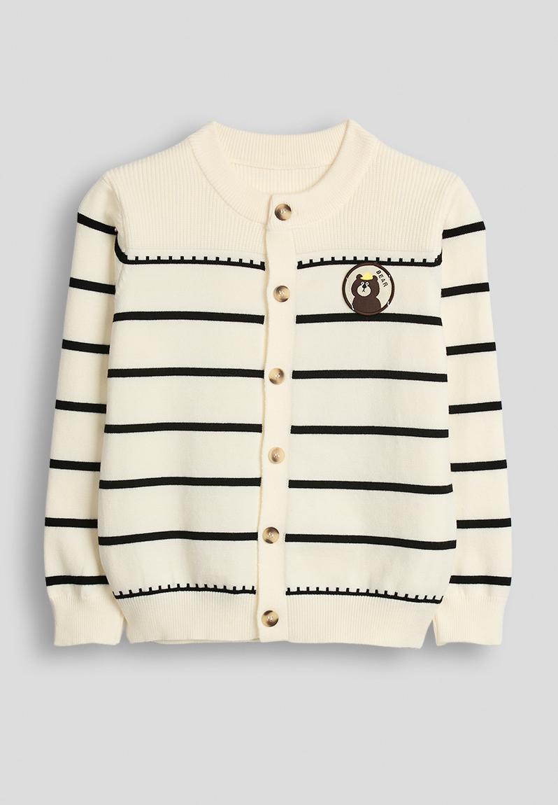 Cardigan - cream/stripes
