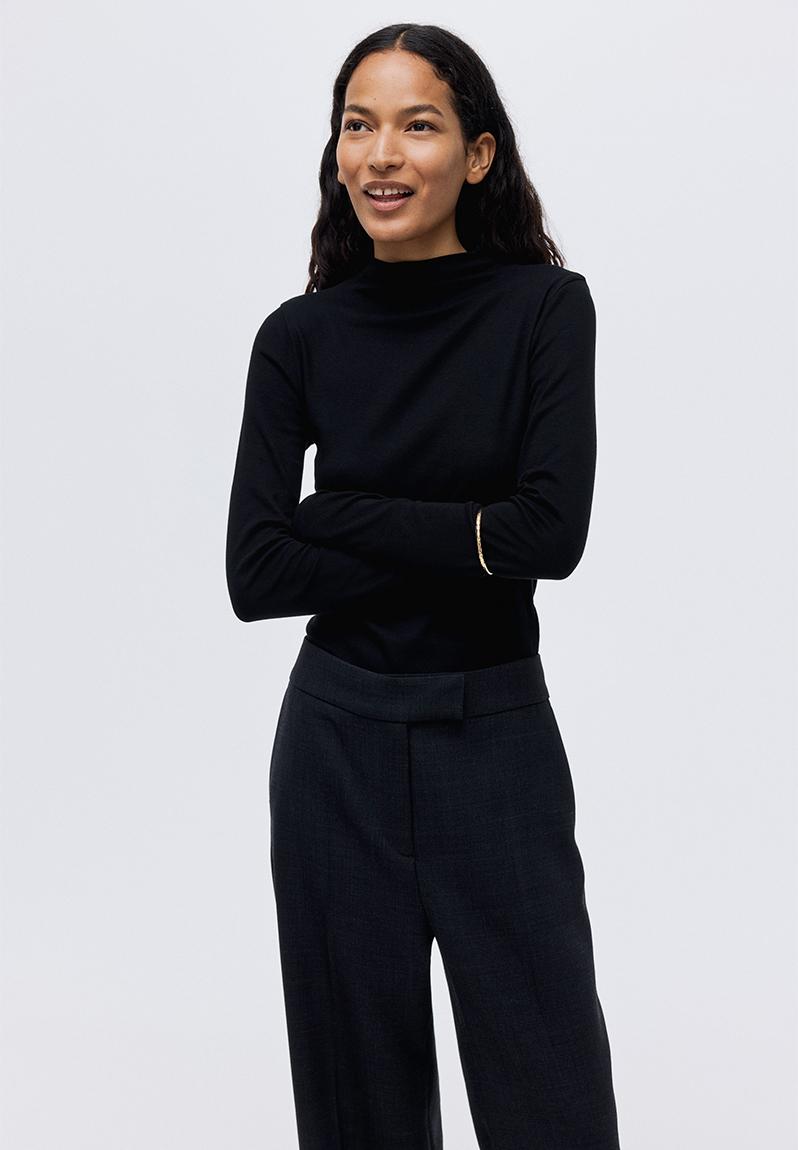 Turtleneck top - black - 1307934003.