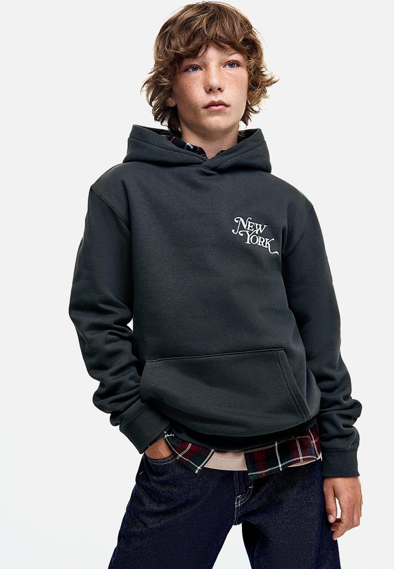 Hoodie - dark green/new york - 1238616031