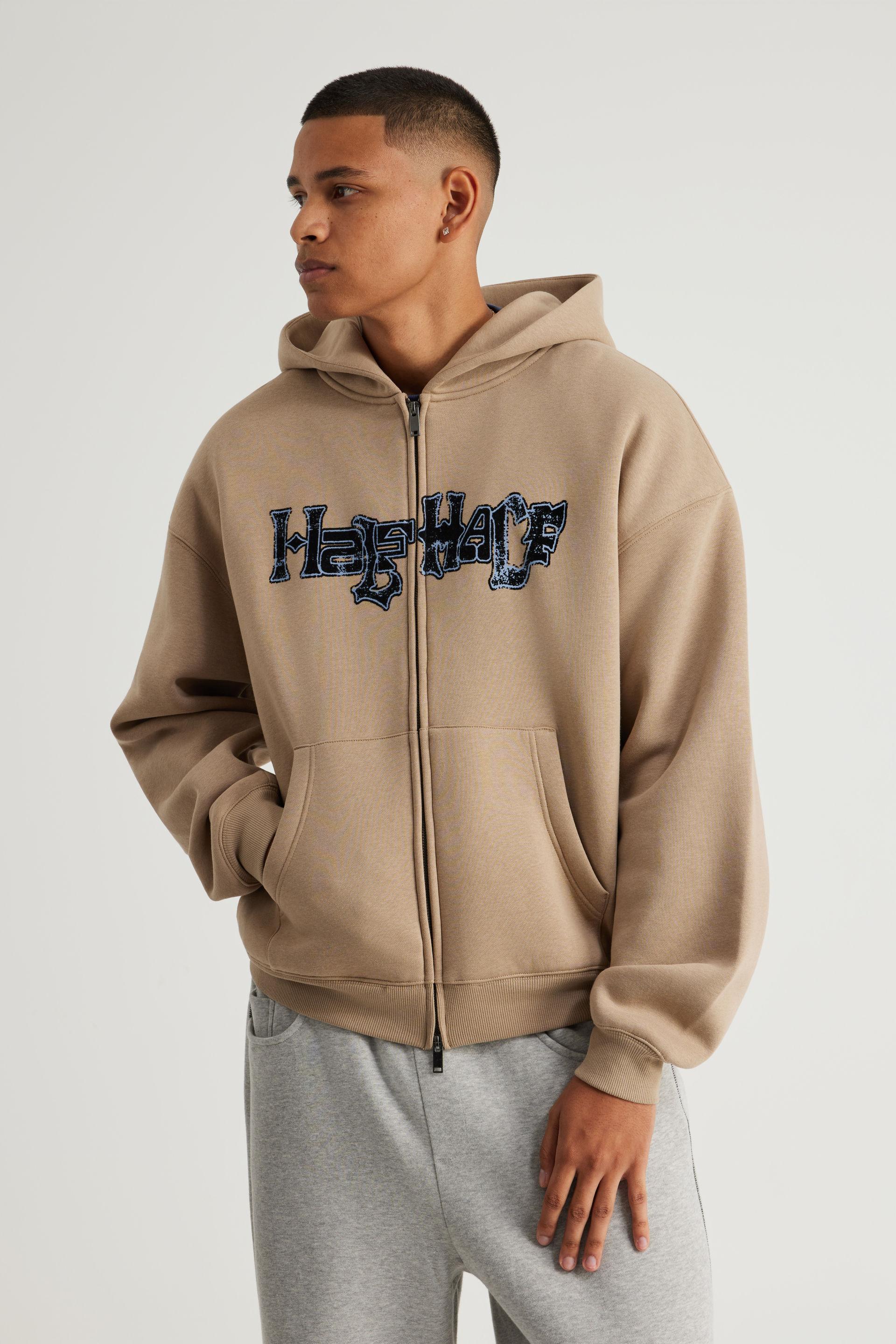 H*E様 Golden Brown Brothers Hoodie XXL Half Half Zip Thru Hoodie - Hh Crema/Holy Grail