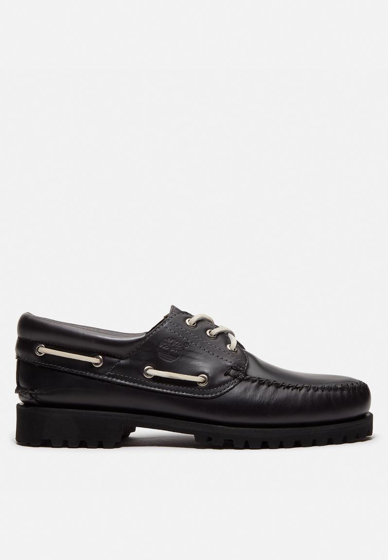 Timberland Authentic Boat Shoe - Black Fgrain W Md Brown