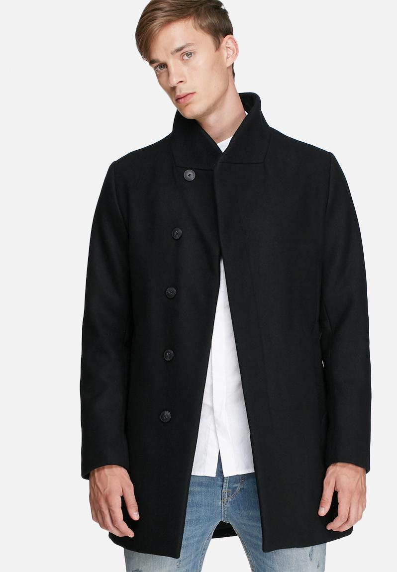Gotham wool coat - black Jack & Jones Coats | Superbalist.com