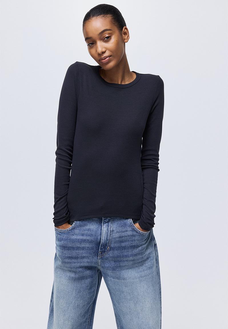 Long - sleeved jersey top - navy blue - 1254718017