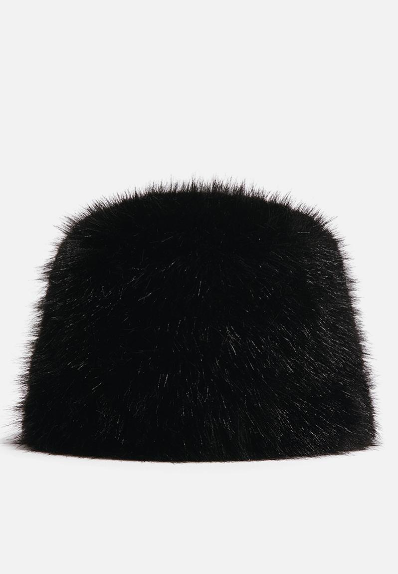 Fluffy hat - black - 1305803004