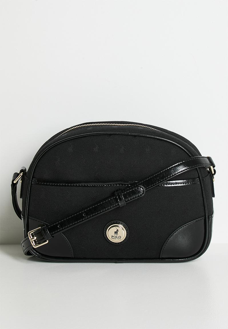 Jacquard sling bag - black