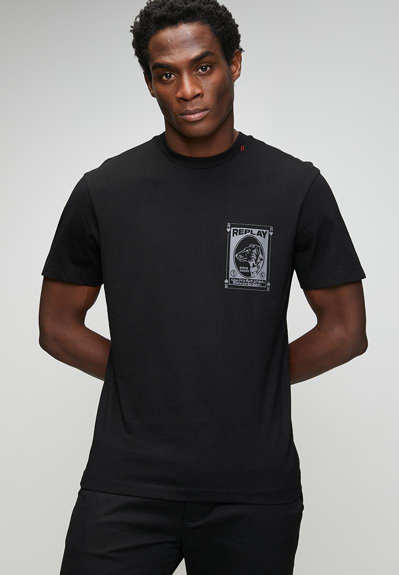 Piece dyed heavy cotton jersey - black.