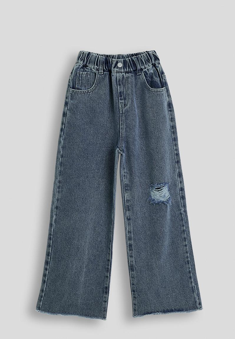 Wide leg jeans - blue.