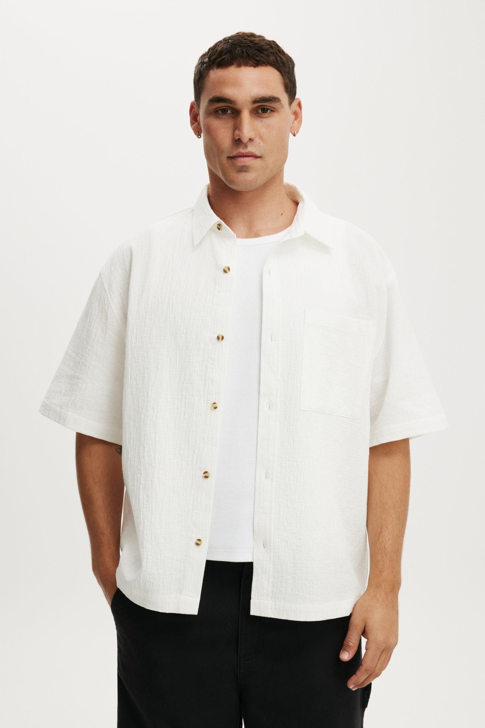Boxy Fit Short Sleeve Shirt - White5