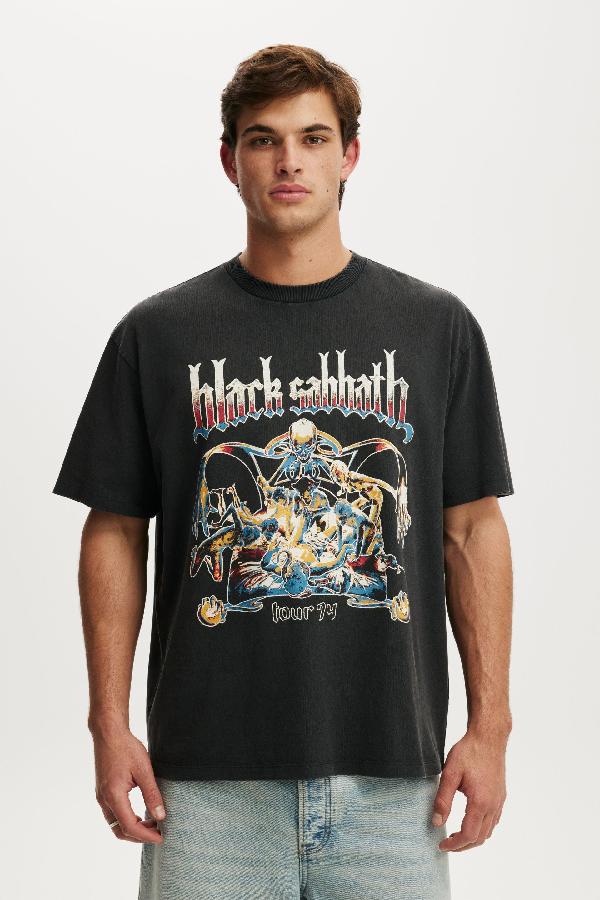 Everyday Fit Music T-Shirt - Lcn Bra Washed Black / Black Sabbath