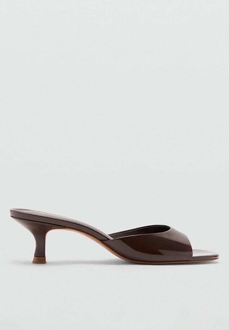 Sandy open toe mule -dark brown