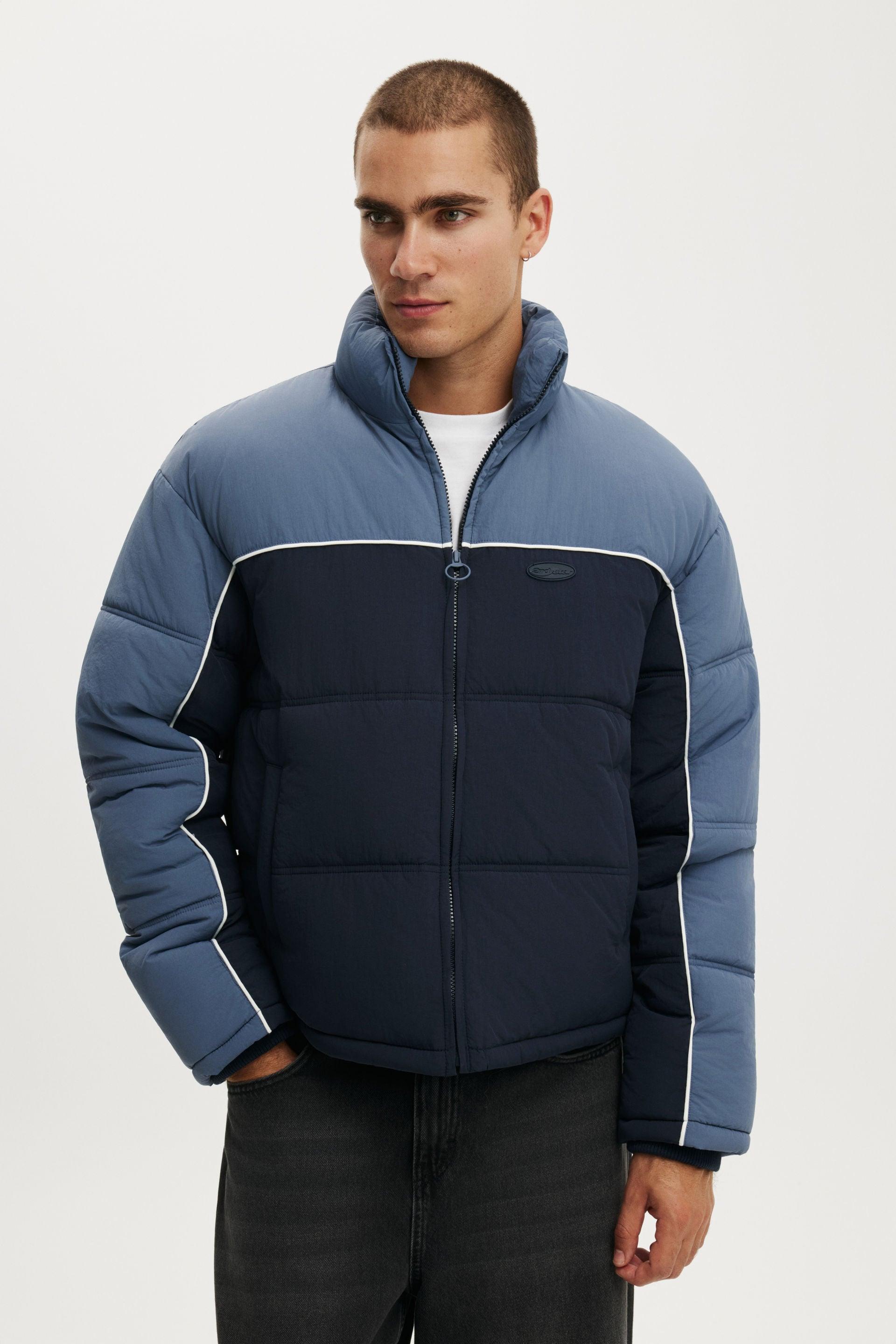 ジャケット・アウター 1742 USA puffer M Puffer Jacket - Blue / Panelled