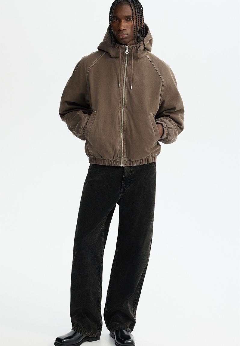 Padded canvas jacket - dark mole - 1308997002