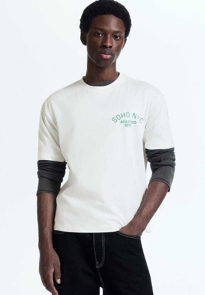 Loose fit printed t-shirt - white/soho - 1313924009
