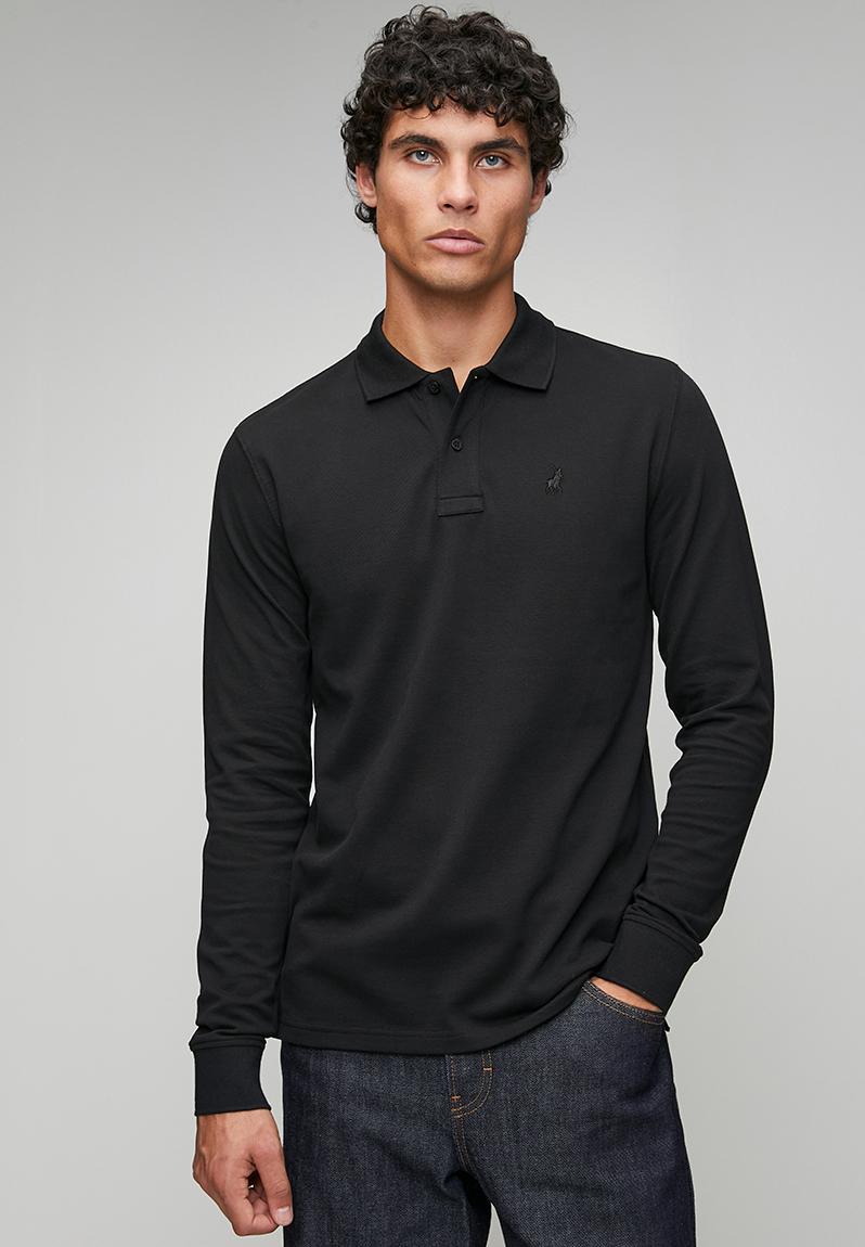 Arnold 1/4 Zip Double Face Ls Golfer - Black