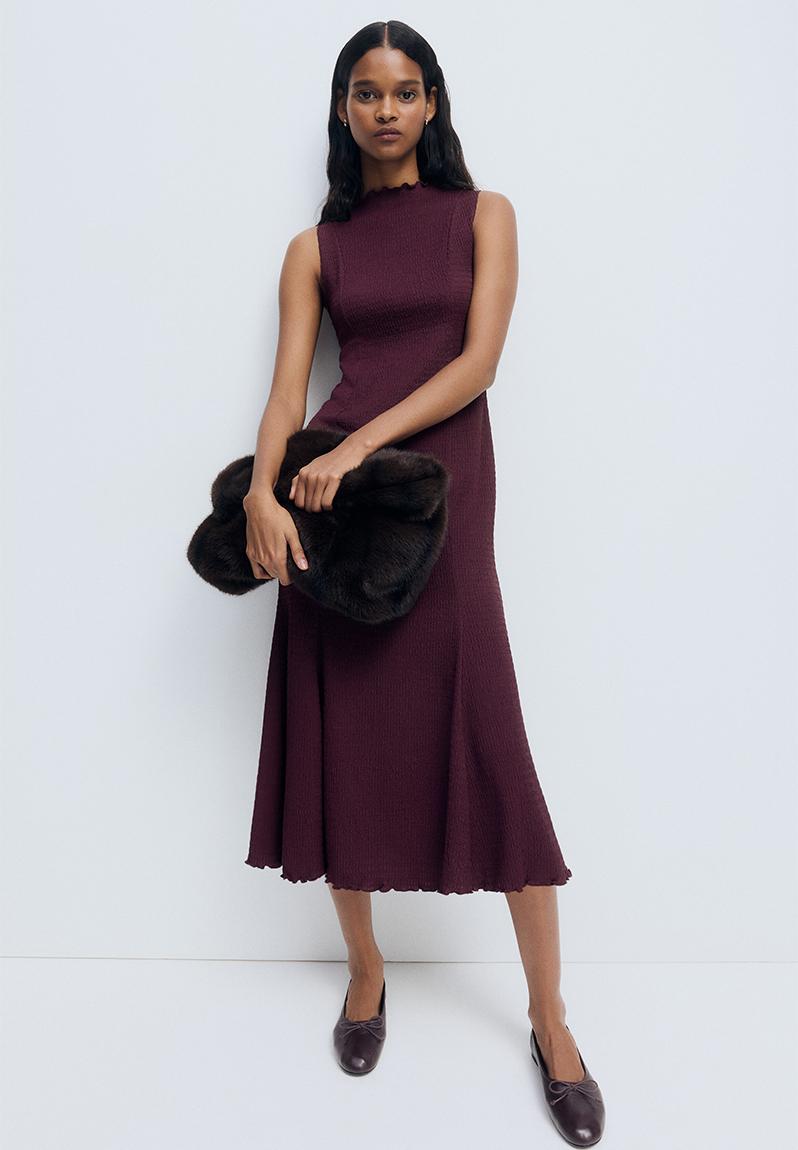 【8y】soor ploom shift dress SUGAR PLUM Smocked dress - plum red - 1324280002