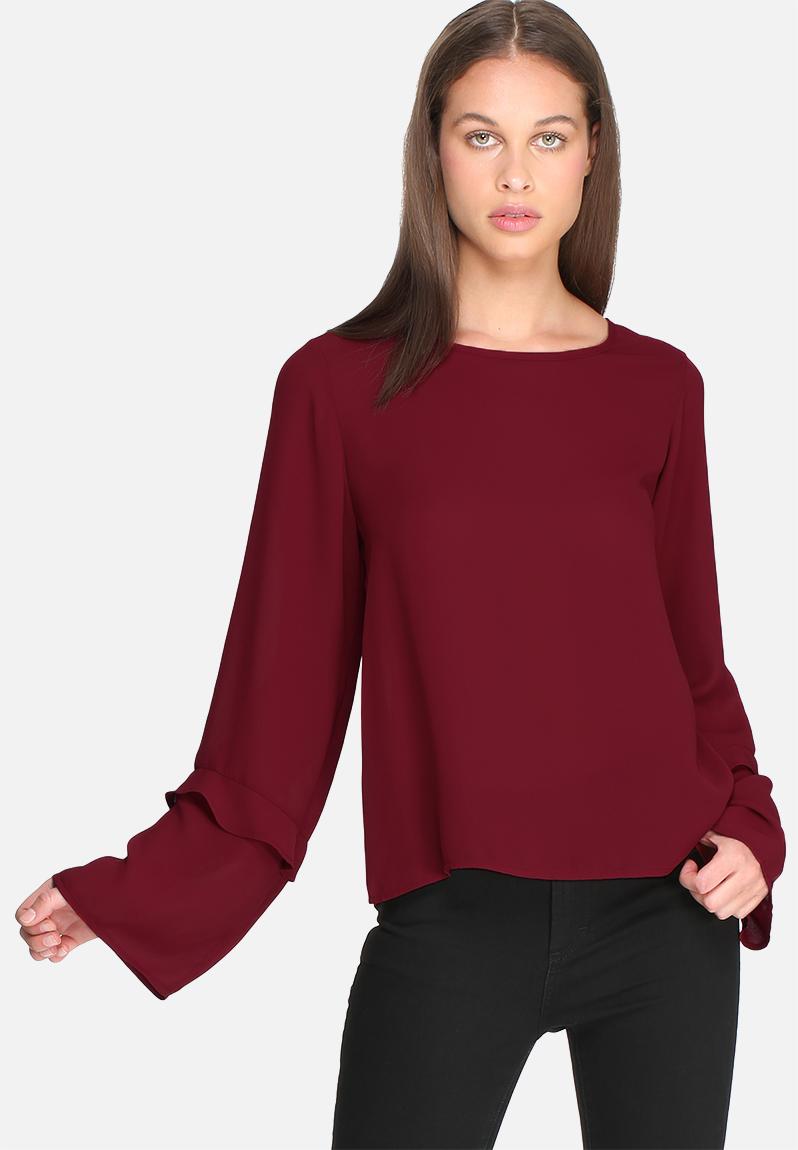 Fluted sleeve blouse - red dailyfriday Blouses | Superbalist.com