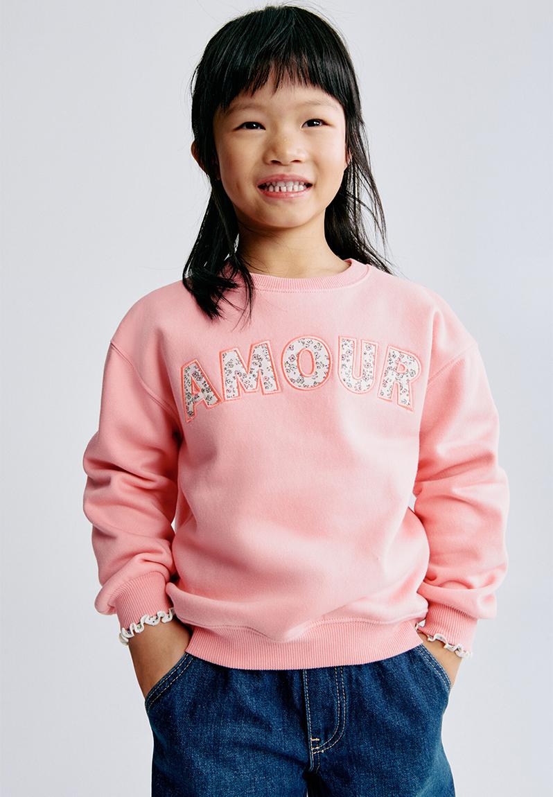 Motif-detail sweatshirt - pink/amour - 1323135011
