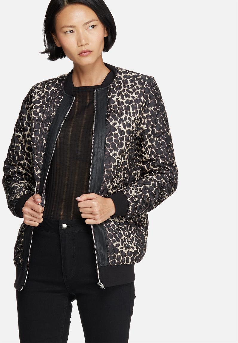 Villa bomber jacket - black leopard print Vero Moda Jackets ...