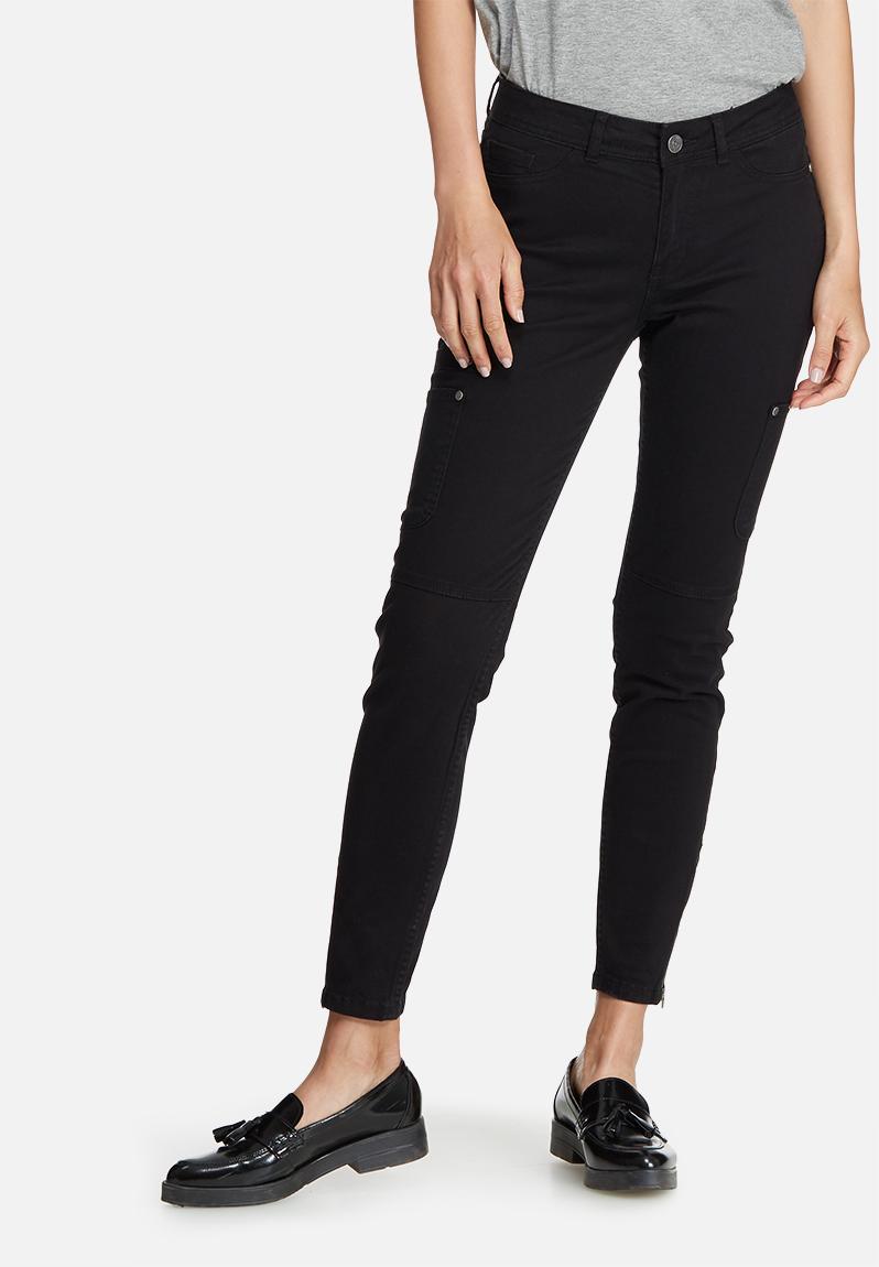 Seven slim cargo ankle pants - black Vero Moda Trousers | Superbalist.com