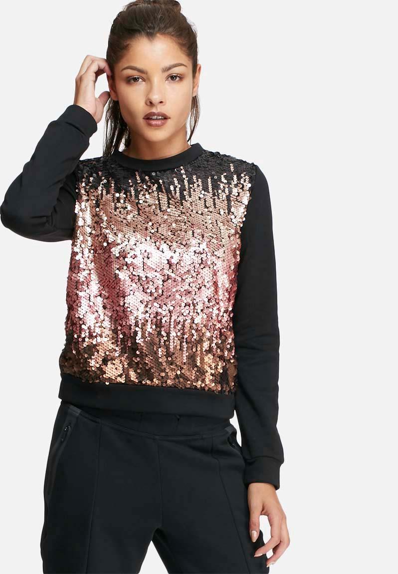 Ombre sequin top - black & pink Glamorous T-Shirts, Vests & Camis ...