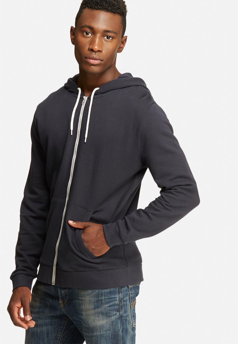 Nicky zip-through hoodie-938216 - navy basicthread Hoodies & Sweats ...