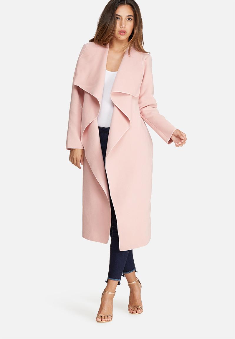 Oversized waterfall duster coat - pink Missguided The Way Of Us ...