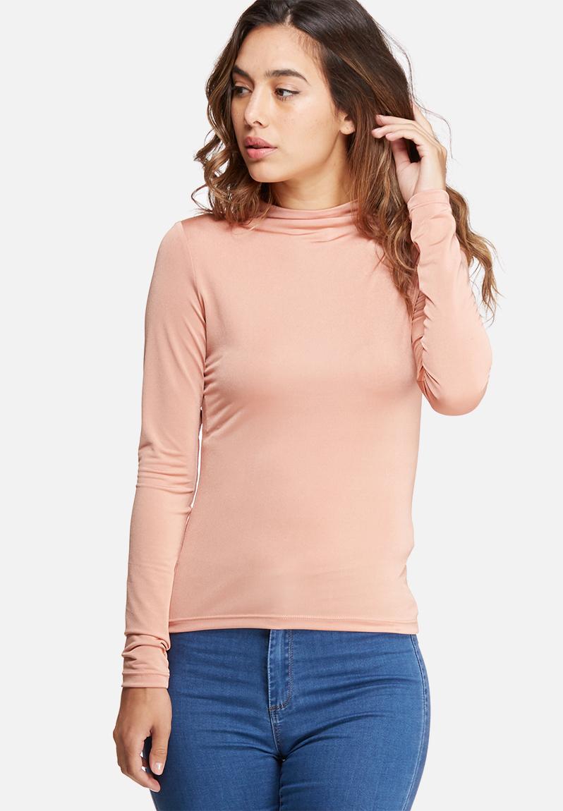 Slinky Polo Neck Top Pale Pink Dailyfriday T Shirts Vests Camis Superbalist Com