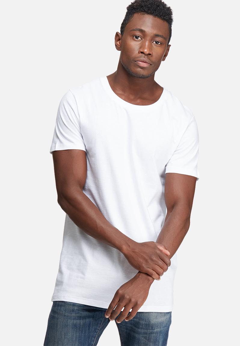 mens white scoop neck t shirt