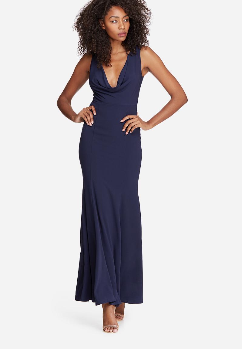 Cowl neck maxi dress - navy Missguided Occasion | Superbalist.com