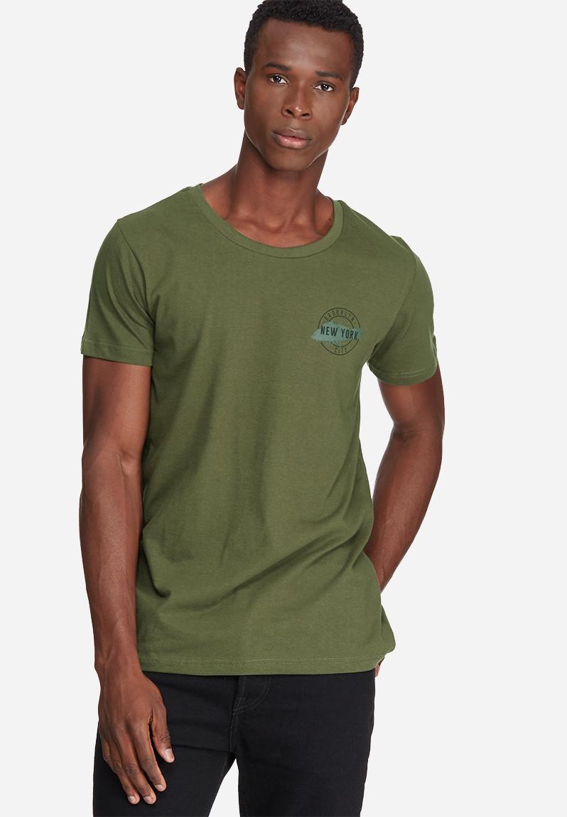 Graphic scoop tee - olive 2 basicthread T-Shirts & Vests | Superbalist.com