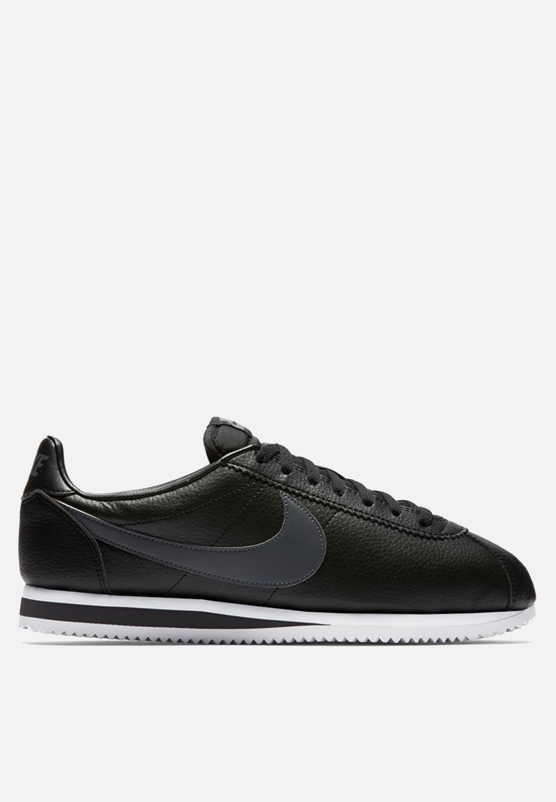 Nike Classic Cortez Leather - 749571-011 - Black / Dark Grey / White ...