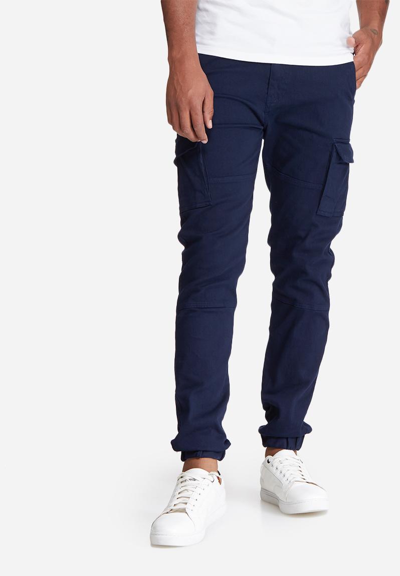 Slim Cuffed Utility Pants - Navy 1 Basicthread Pants & Chinos ...