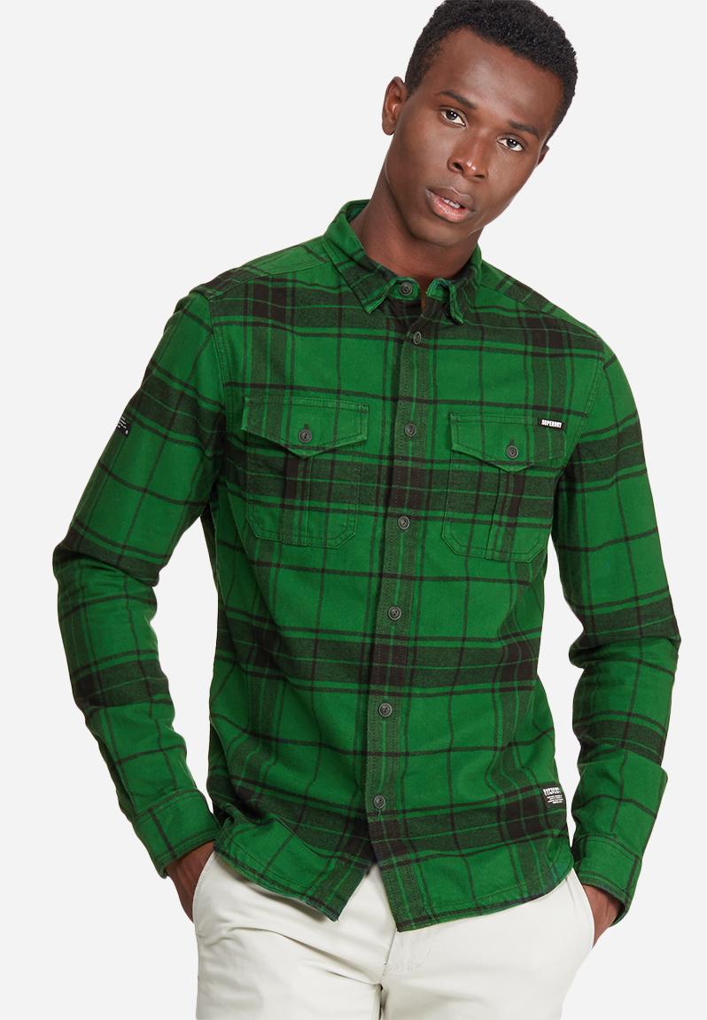 Rookie plaid shirt - forest green Superdry. Shirts | Superbalist.com