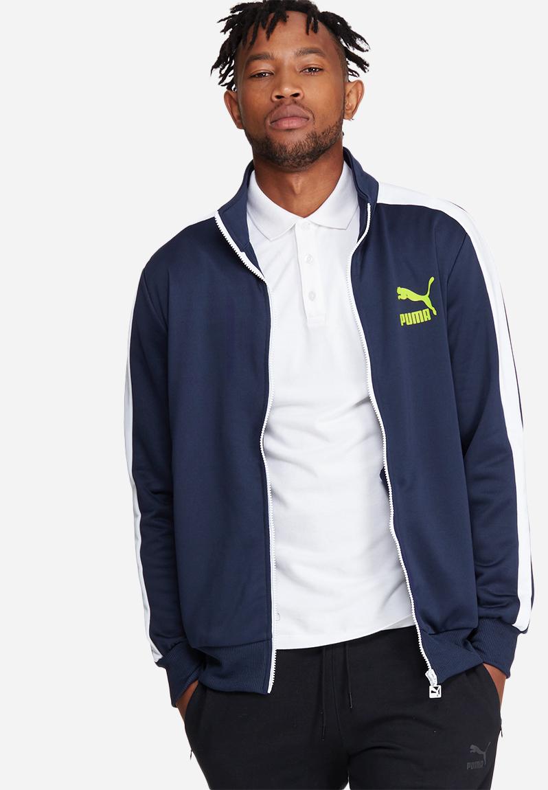 puma t7 track jacket peacoat