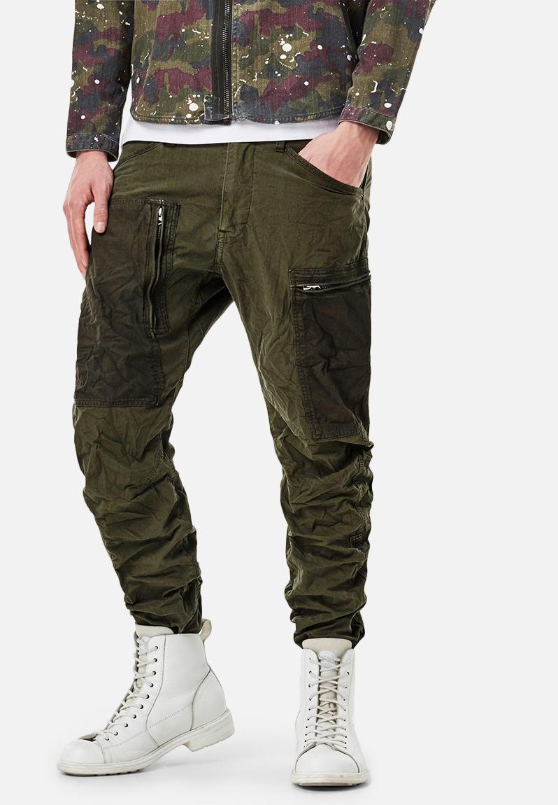 Powel PM 3D tapered cuffed-forest night G-Star RAW Pants & Chinos ...