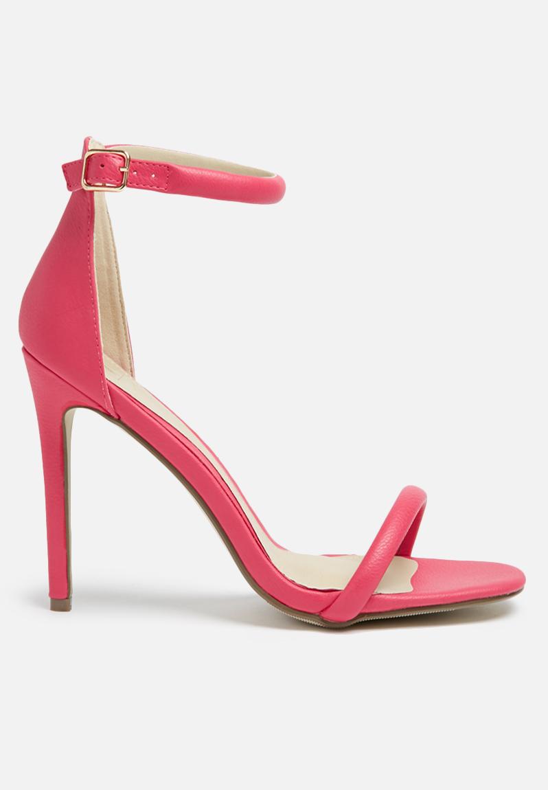purple barely there heels