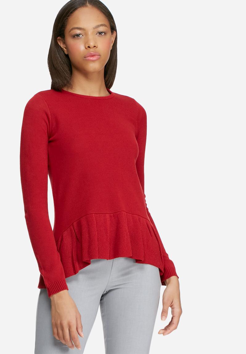 peplum knitwear