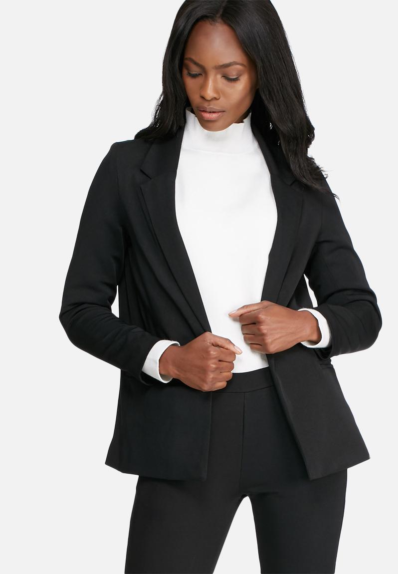 Classic lined suit jacket - black