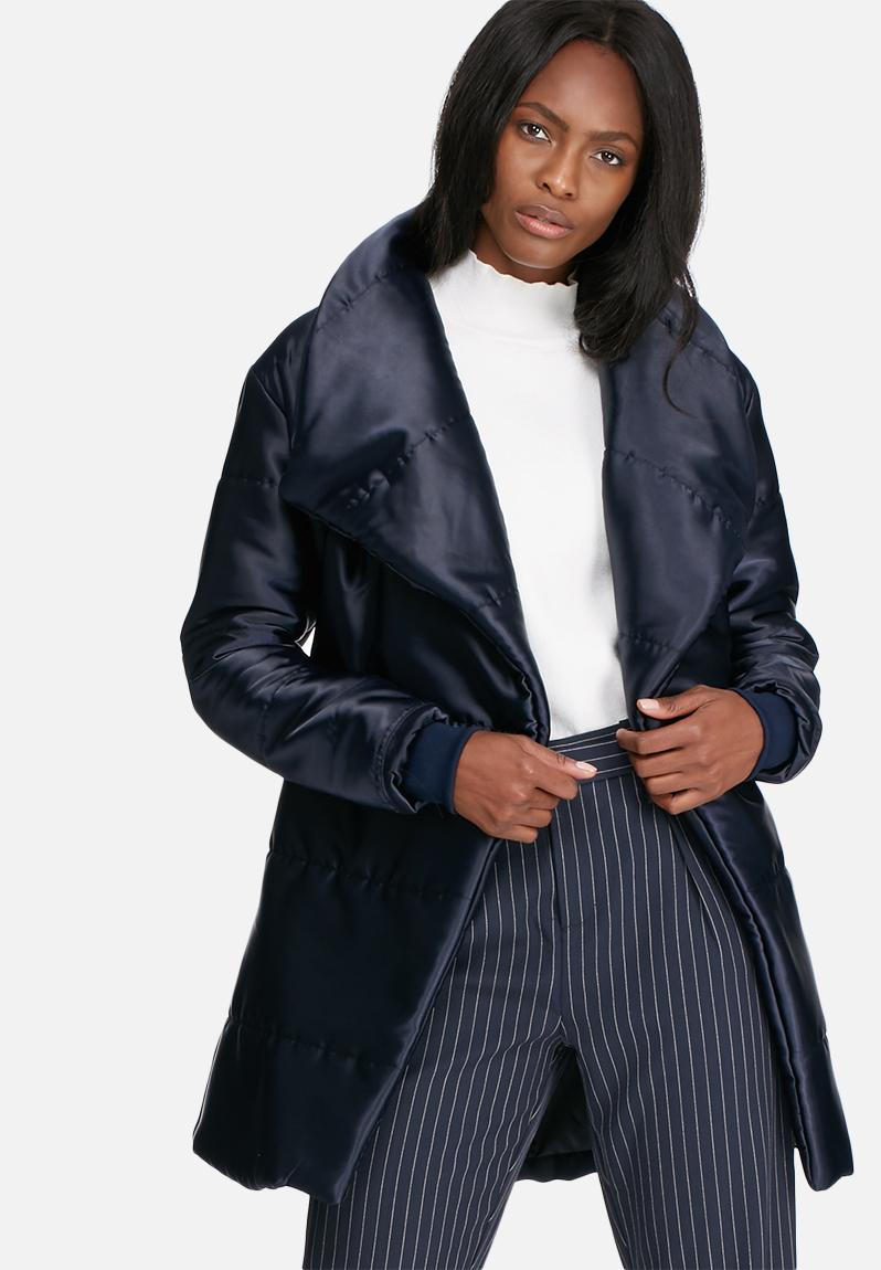 belted padded jacket